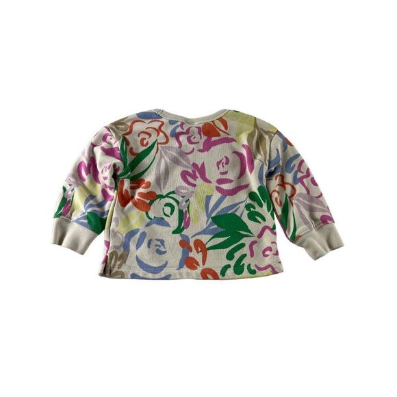 Baby Gap Kids Graphic Crew Neck Sweatshirt Multi Floral Girls Size 18-24 Months - Picture 2 of 6